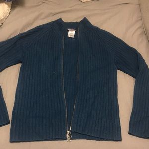 Navy wool Patagonia zip up, Small
